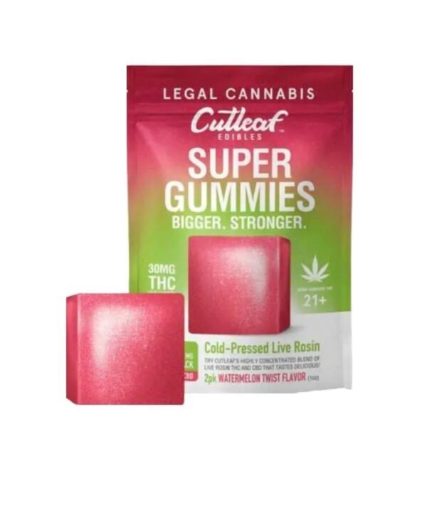 CUTLEAF COLD-PRESSED LIVE ROSIN CBD/THC SUPER GUMMIES 120 MG - Image 3