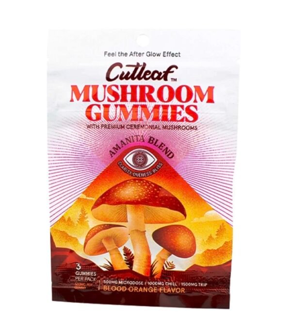 Blood Orange Cutleaf Mushroom Gummies Amanita Blend 500mg