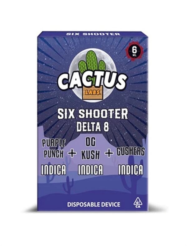 Purple Punch | OG Kush | Gushers Cactus Labs Six Shooter D8 Disposable